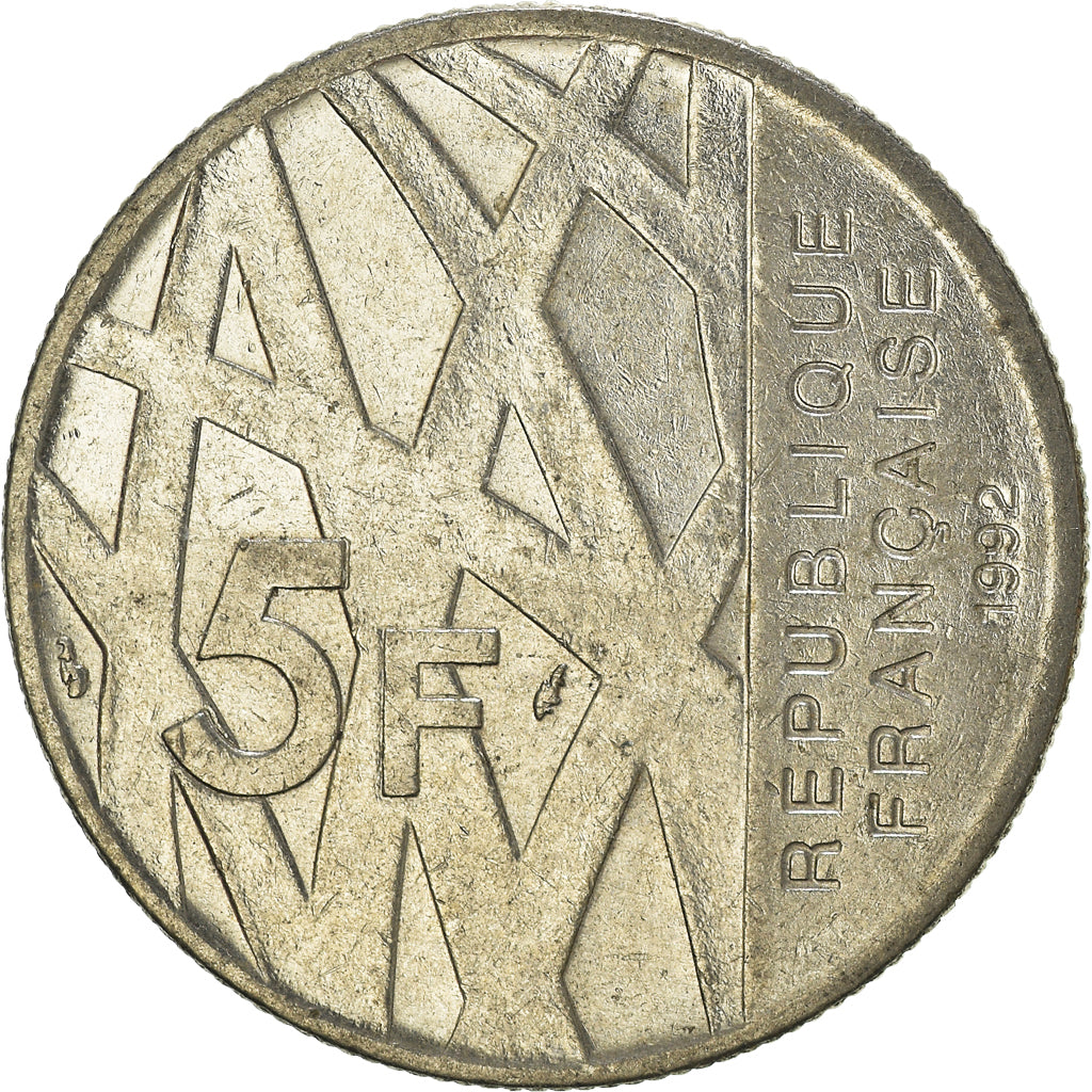Monnaie, France, 5 Francs, 1992