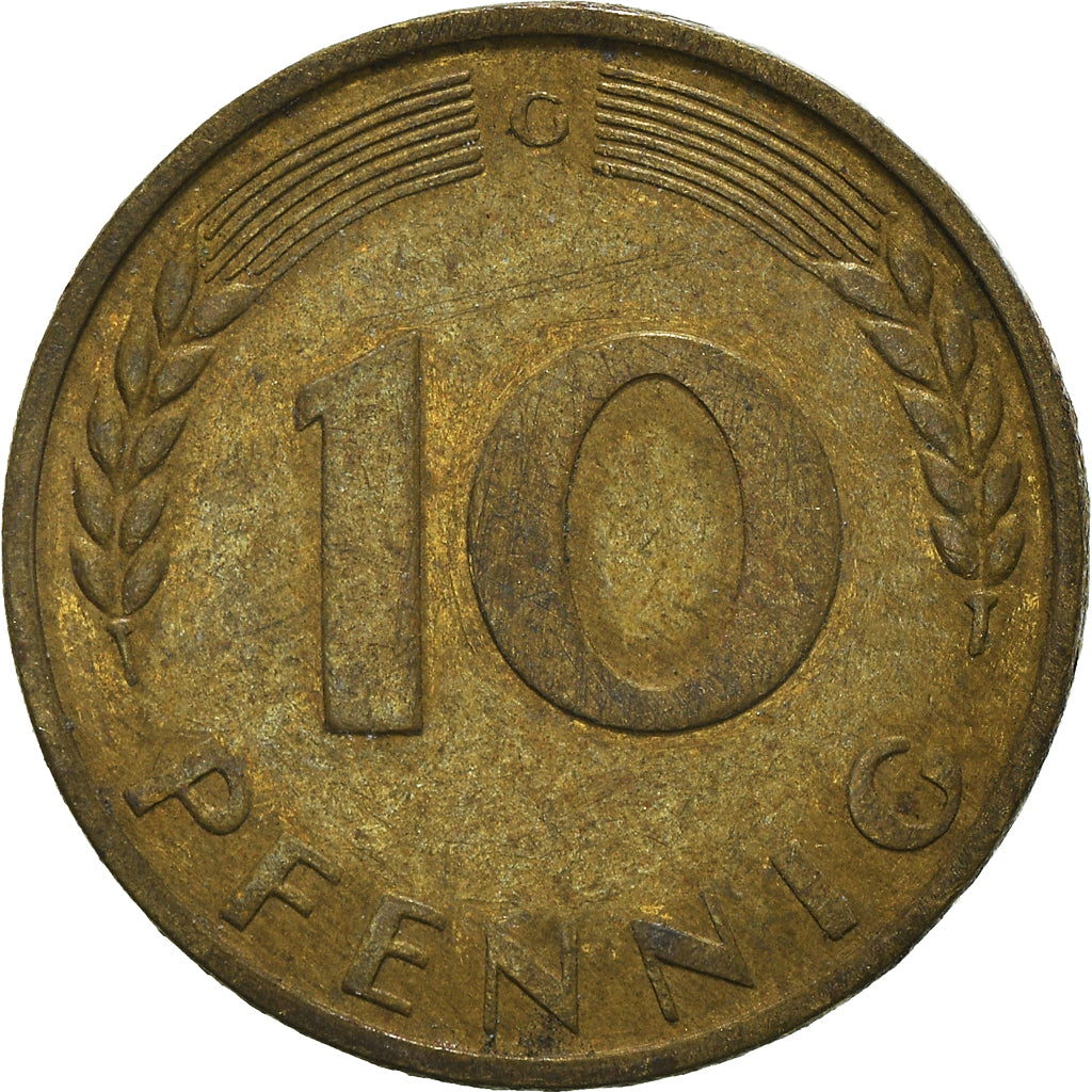 Moneda, ALEMANIA - REPÚBLICA FEDERAL, 10 Pfennig, 1950