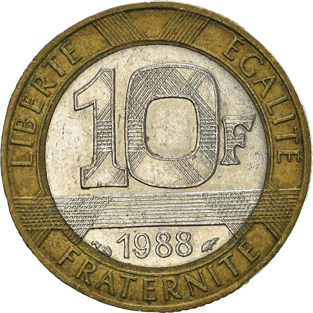 Munten, Frankrijk, 10 Francs, 1988