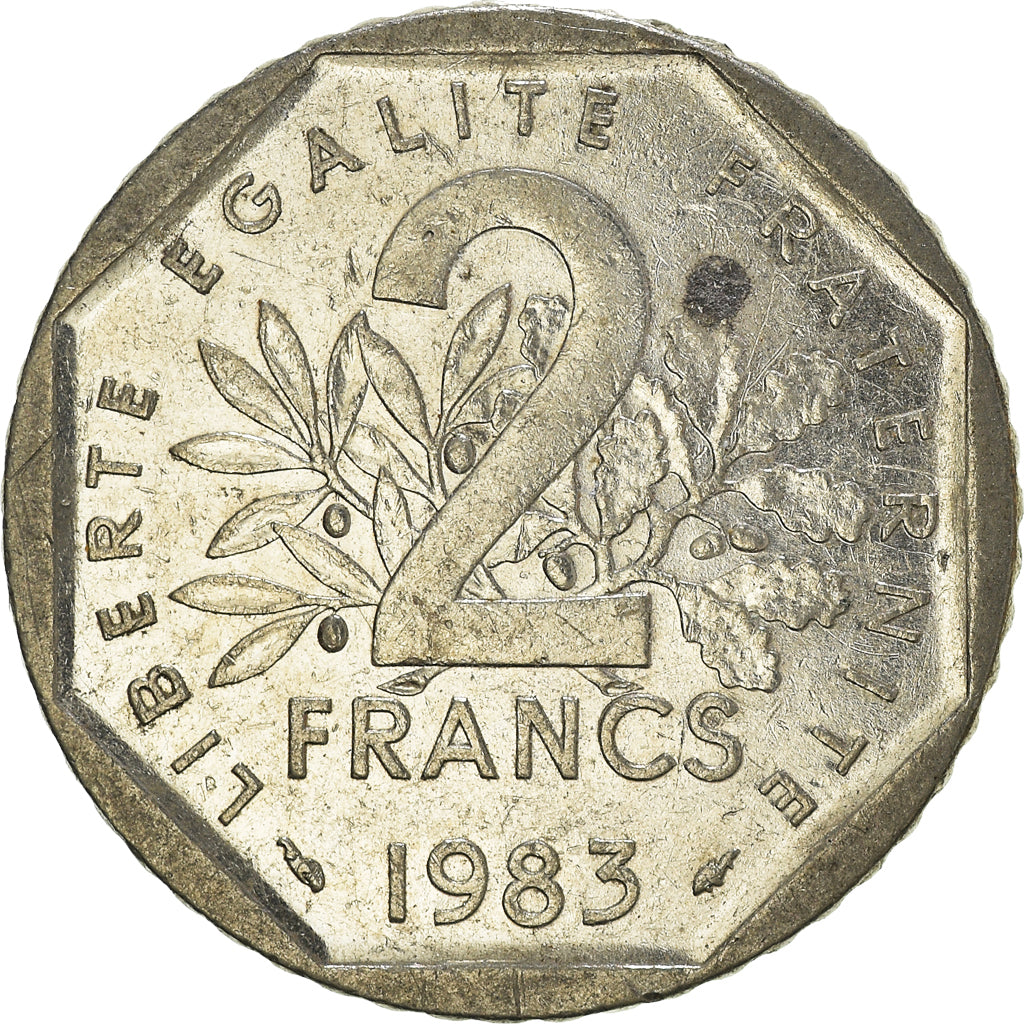Moeda, França, 2 Francs, 1983