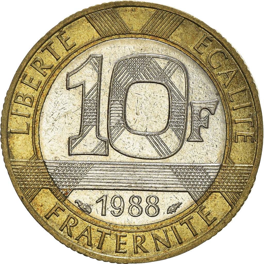 Moneta, Francia, 10 Francs, 1988
