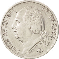 France, Louis XVIII, Franc, 1824, Paris, TTB, Argent, KM:709.1