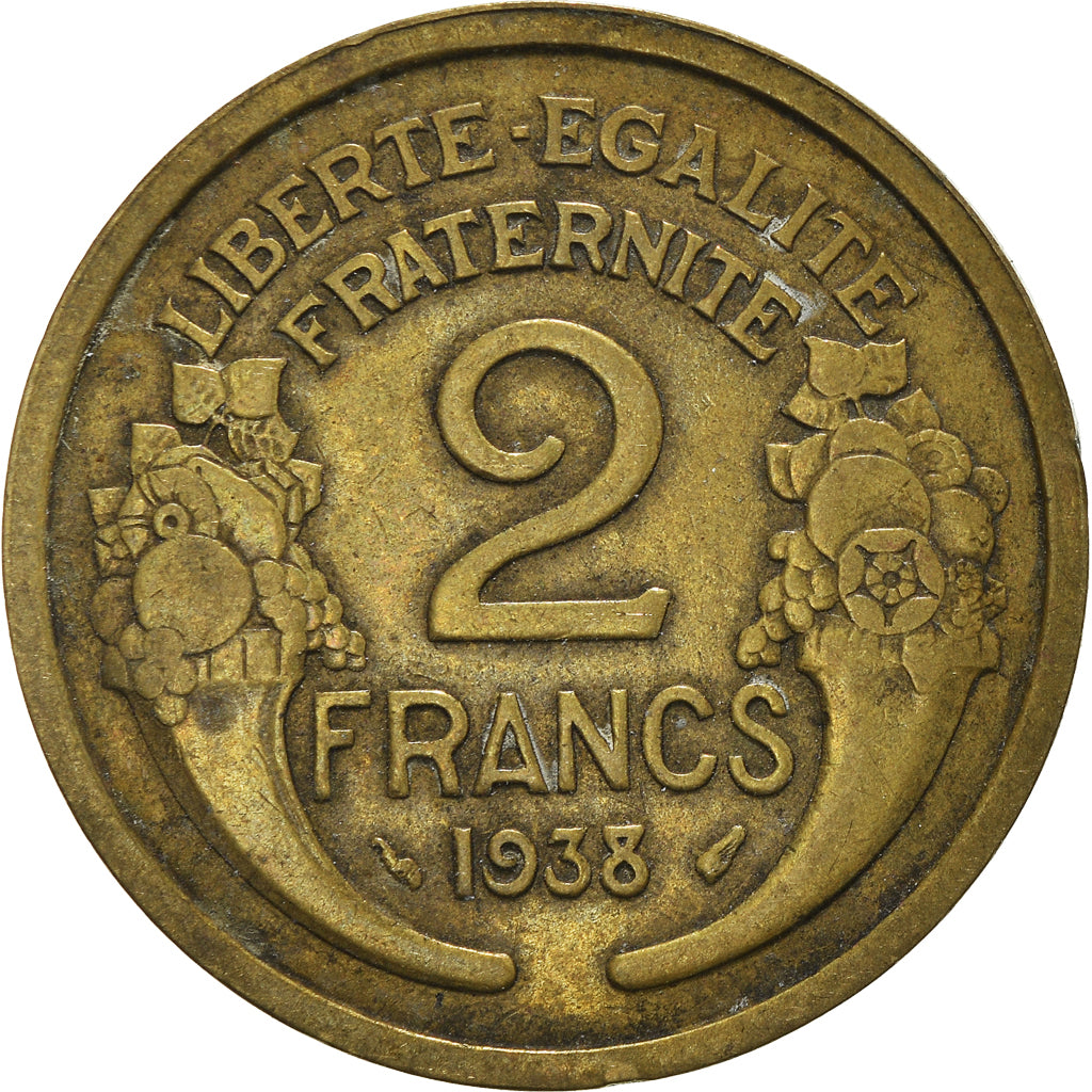 Moeda, França, 2 Francs, 1938