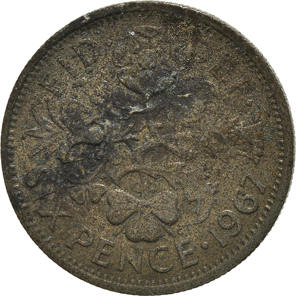 Monnaie, Grande-Bretagne, 6 Pence, 1967