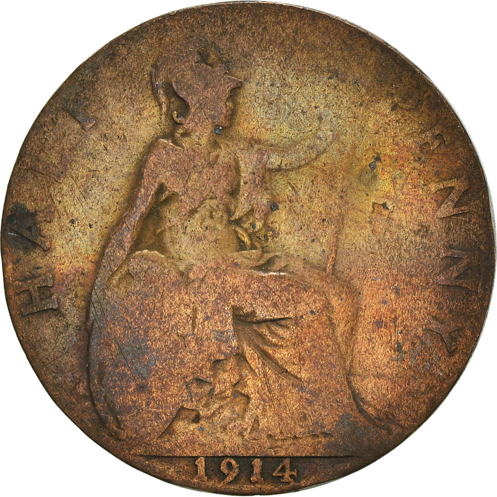 Monnaie, Grande-Bretagne, 1/2 Penny, 1914