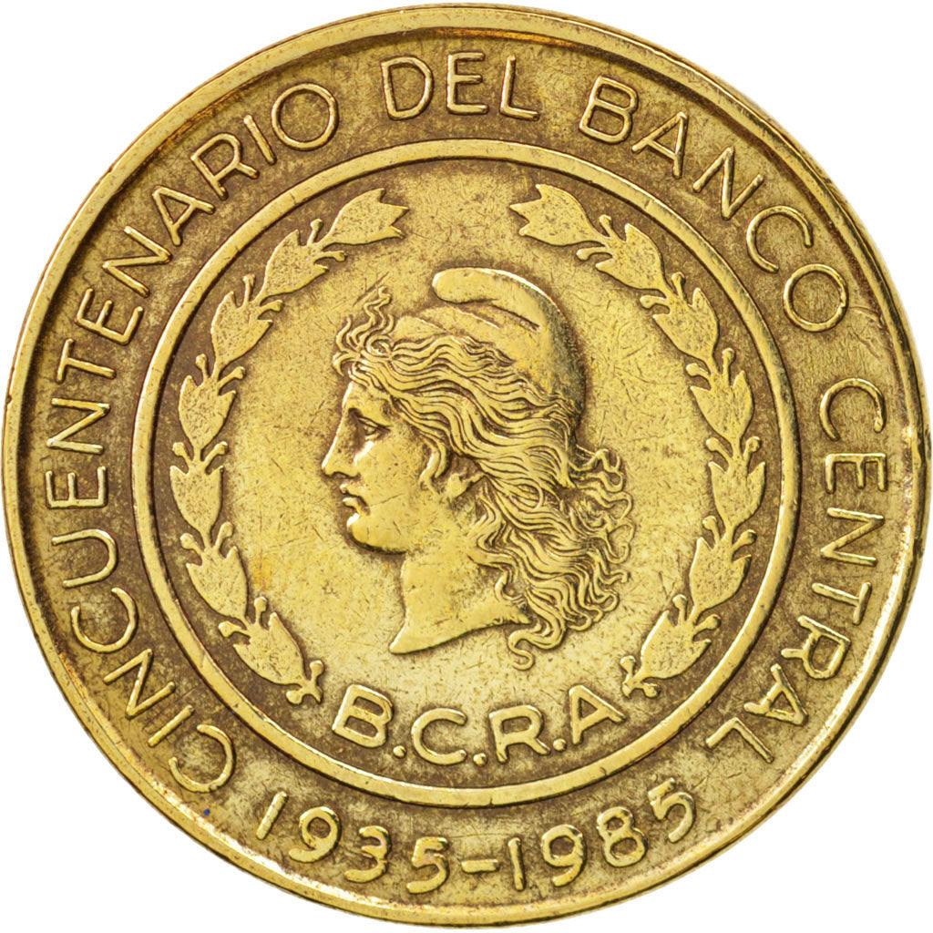 Argentina, 50 Pesos, 1985, EF(40-45), Aluminum-Bronze, KM:94