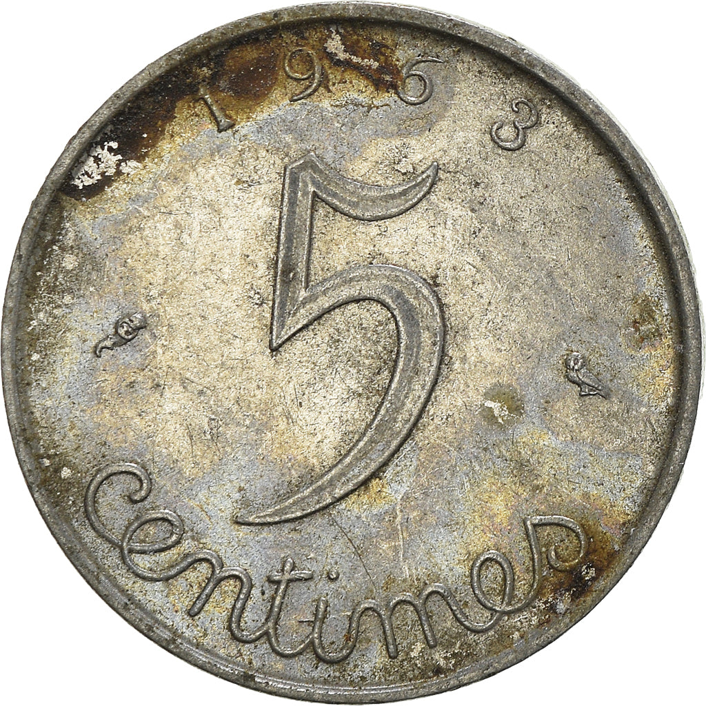 Moneda, Francia, 5 Centimes, 1963