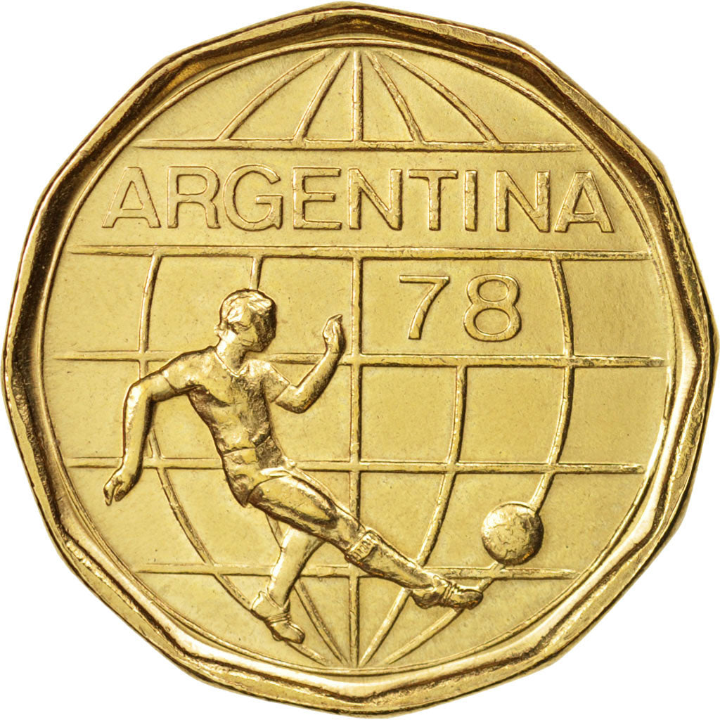 Argentina, 50 Pesos, 1977, AU(55-58), Aluminum-Bronze, KM:76