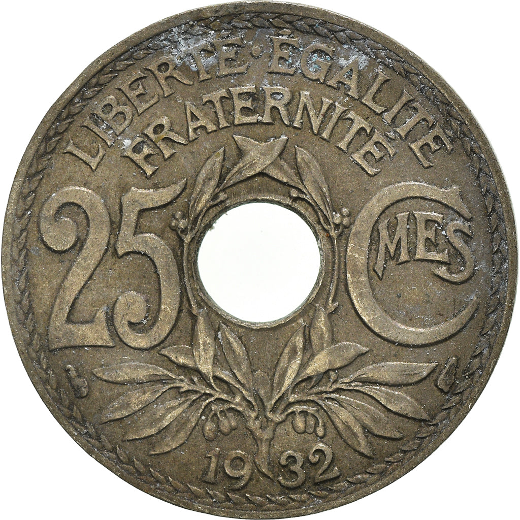 Munten, Frankrijk, 25 Centimes, 1932