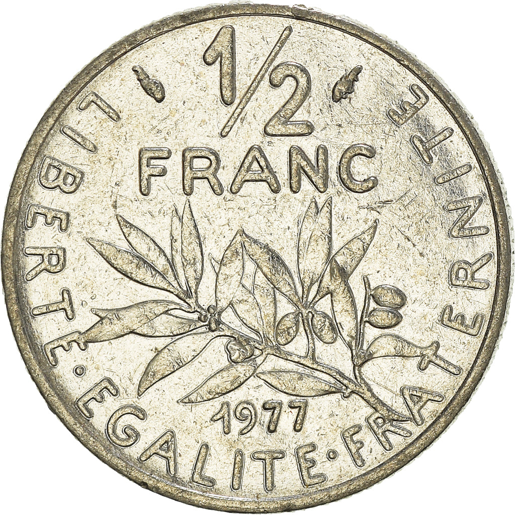 Münze, Frankreich, 1/2 Franc, 1977