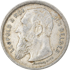 Coin, Belgium, 2 Francs, 2 Frank, 1909, VF(30-35), Silver, KM:58.1