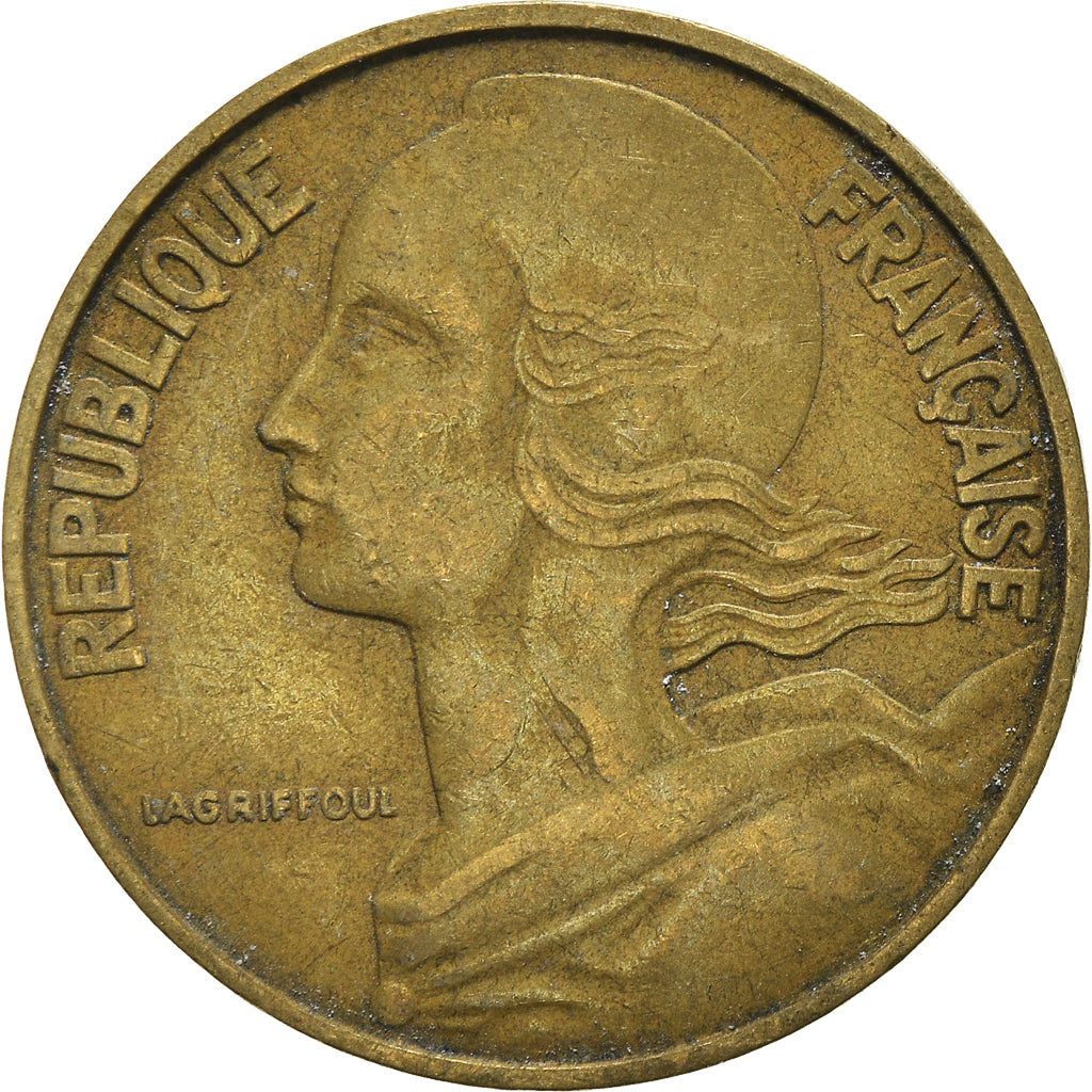 Moneta, Francja, 20 Centimes, 1963