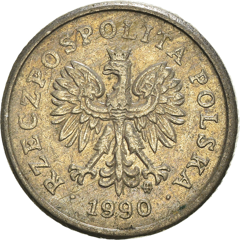 Moneta, Polonia, 10 Groszy, 1990