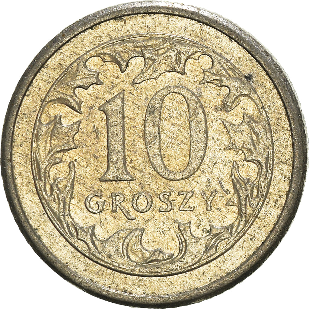 Moneta, Polonia, 10 Groszy, 1990