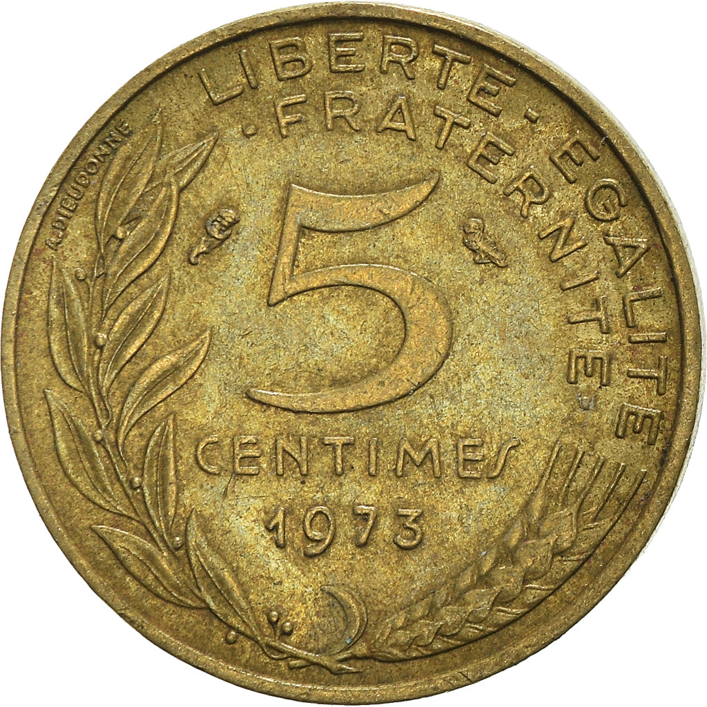 Münze, Frankreich, 5 Centimes, 1973
