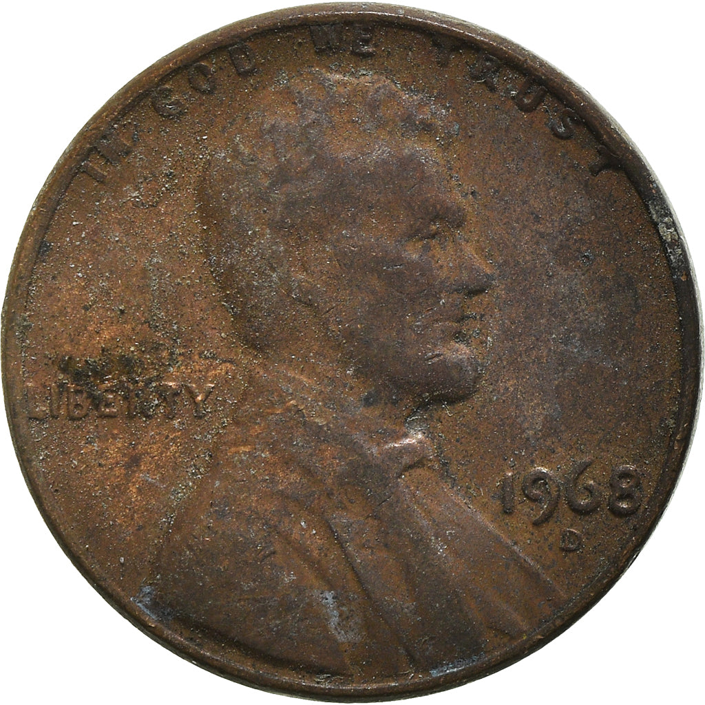 Moneta, Stati Uniti, Cent, 1968