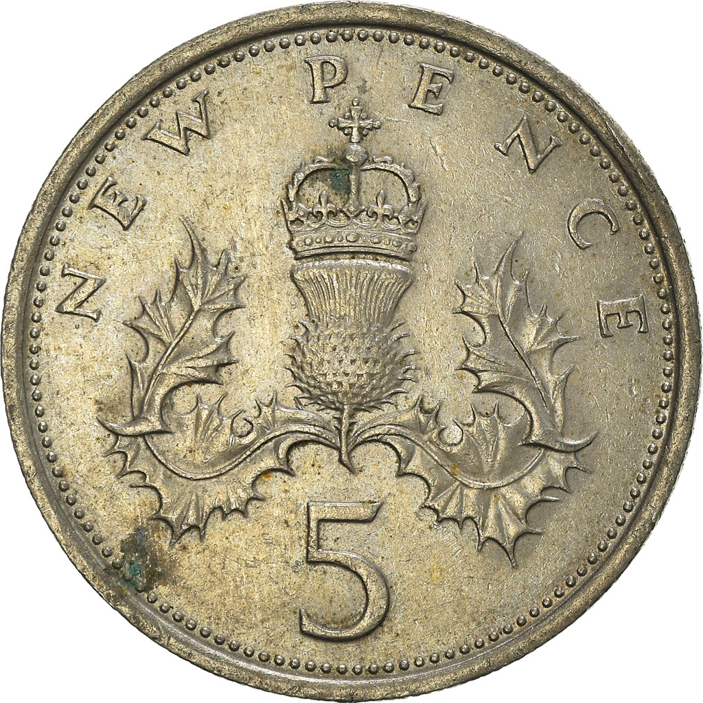 Monnaie, Grande-Bretagne, 5 New Pence, 1970