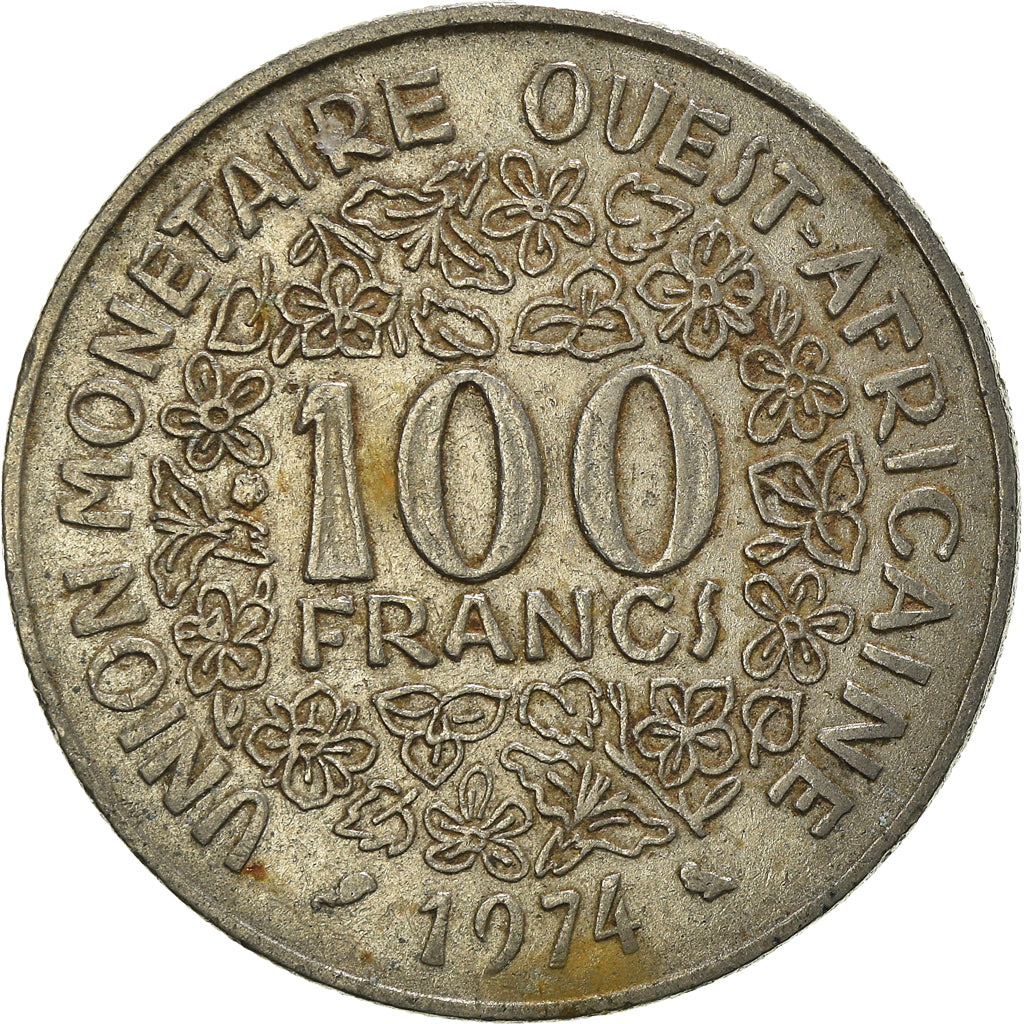 Moeda, Estados da África Ocidental, 100 Francs, 1974