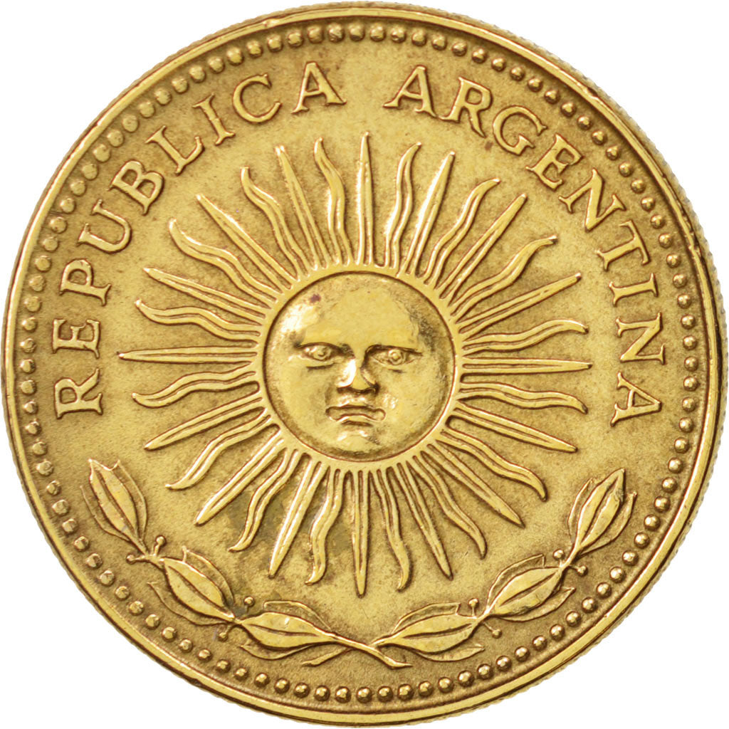 Argentina, Peso, 1975, AU(55-58), Aluminum-Bronze, KM:69