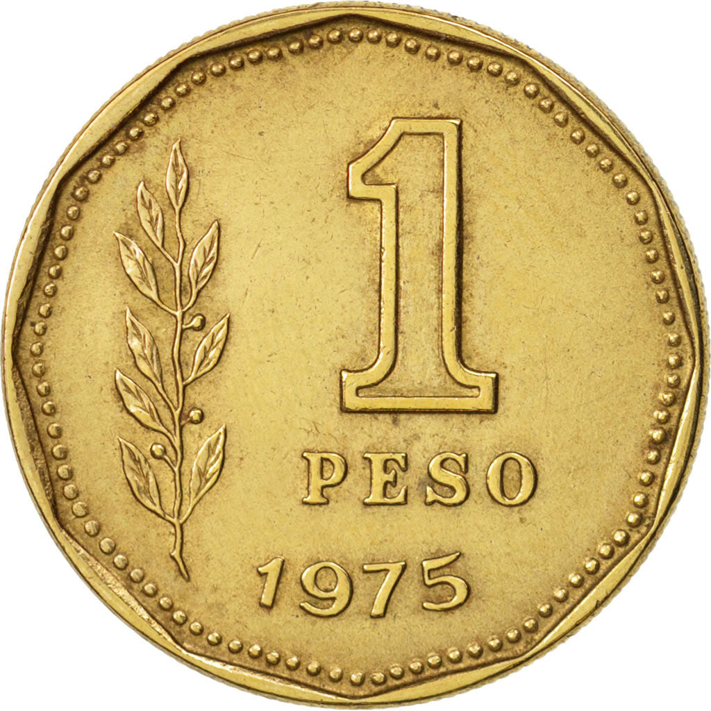 Argentina, Peso, 1975, AU(55-58), Aluminum-Bronze, KM:69