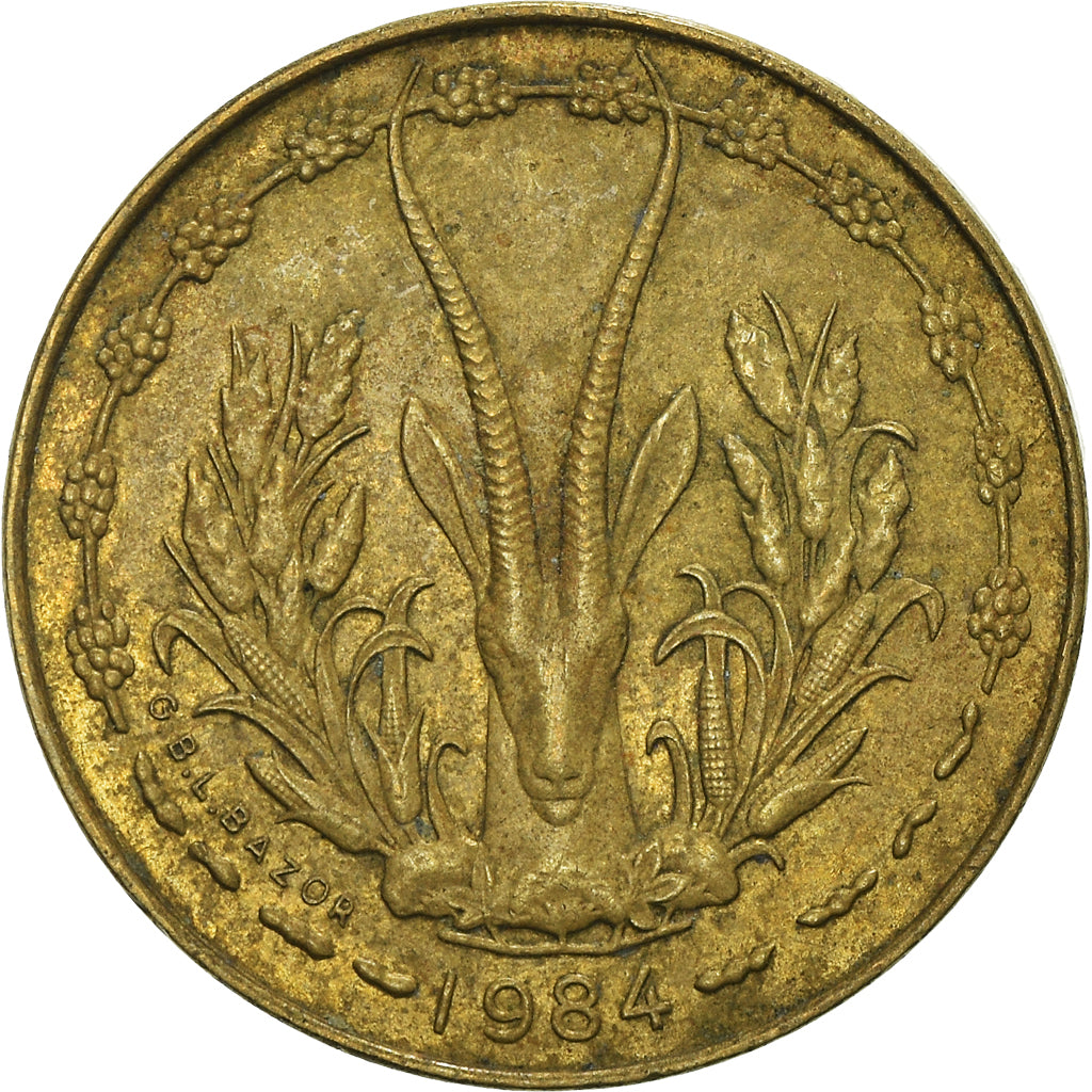 Münze, West African States, 5 Francs