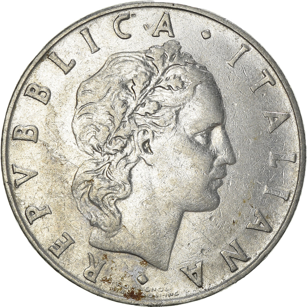 Münze, Italien, 50 Lire, 1955