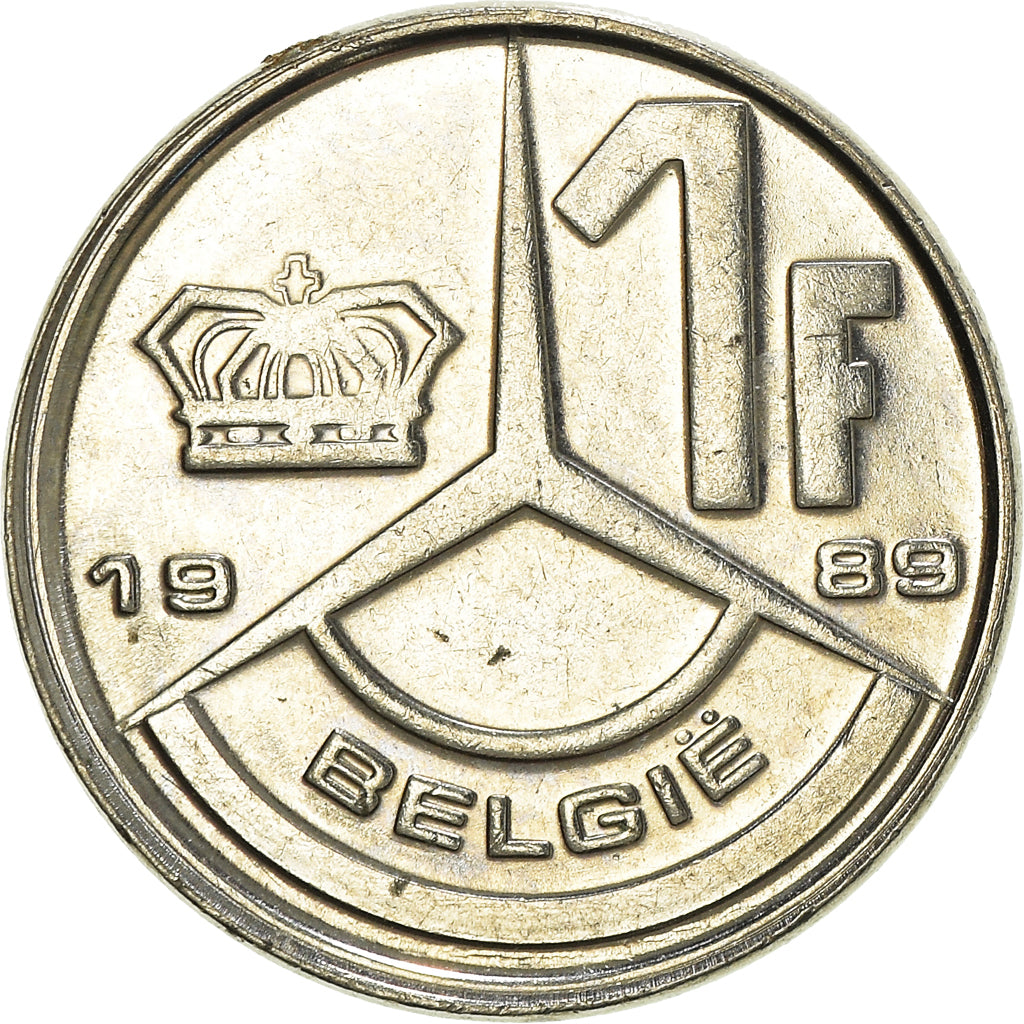 Moeda, Bélgica, Franc, 1989