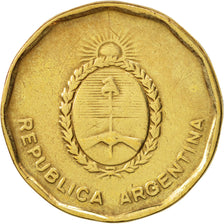Argentina, 10 Centavos, 1985, AU(55-58), Brass, KM:98