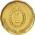 Argentina, 10 Centavos, 1985, AU(55-58), Brass, KM:98