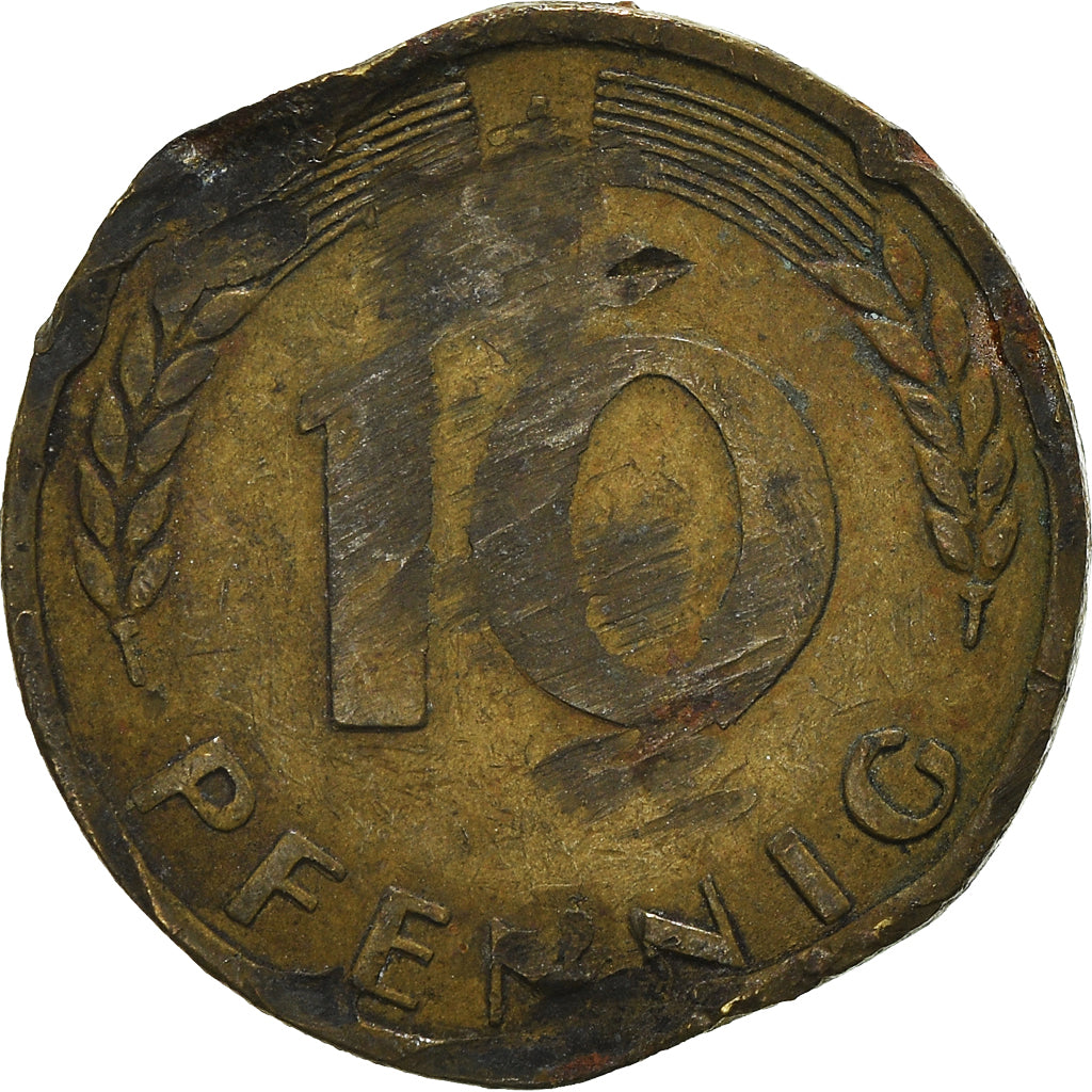 Moneta, GERMANIA - REPUBBLICA FEDERALE, 10 Pfennig, 1950
