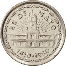 Argentina, Peso, 1960, AU(50-53), Nickel Clad Steel, KM:58