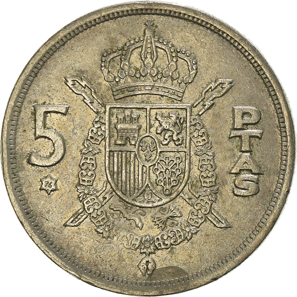 Munten, Spanje, 5 Pesetas, 1975 (76)