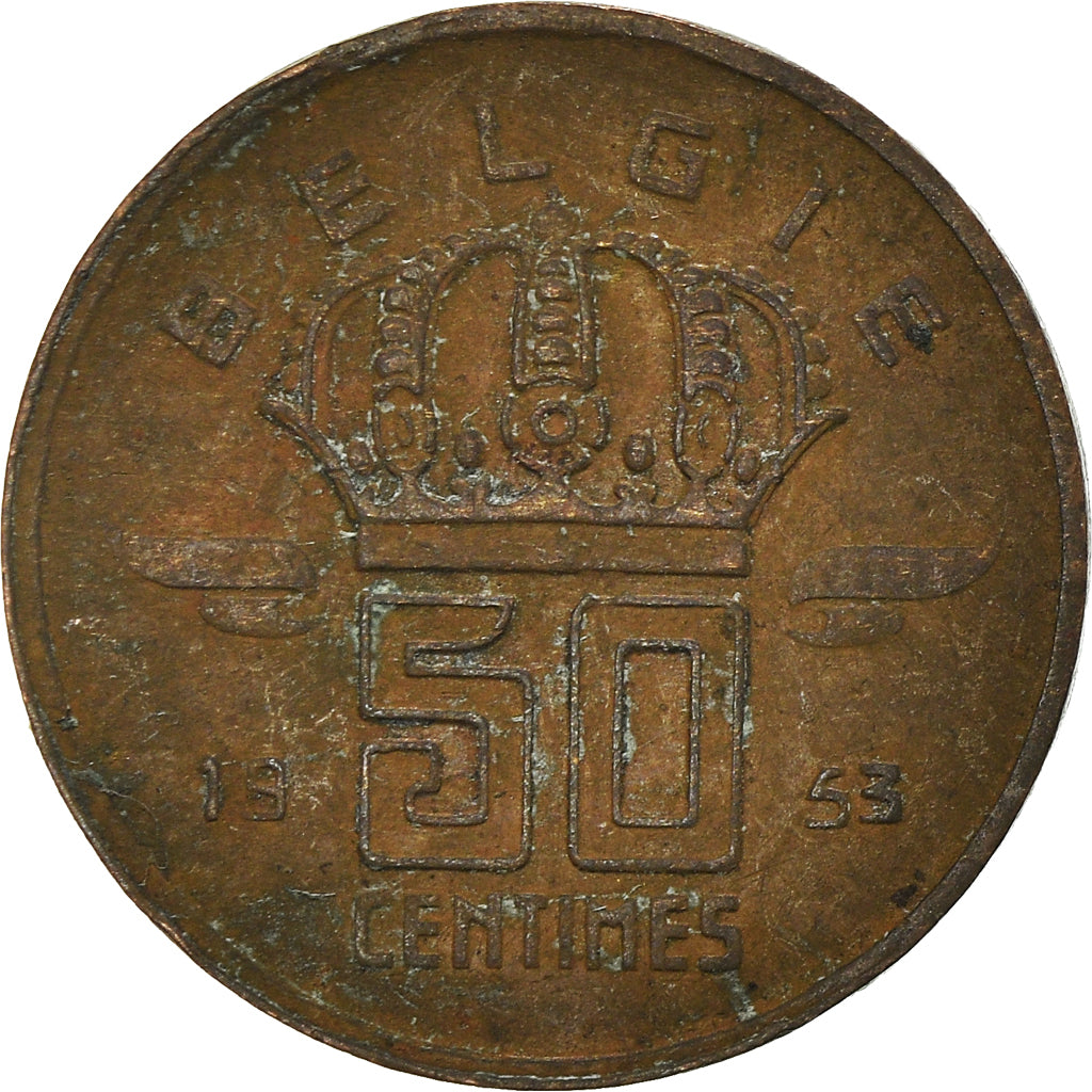 Coin, Belgium, 50 Centimes, 1953