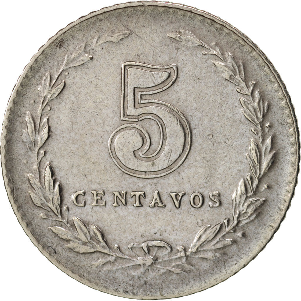Coin, Argentina, 5 Centavos, 1924, AU(55-58), Copper-nickel, KM:34