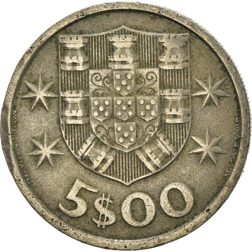 Münze, Portugal, 5 Escudos, 1967