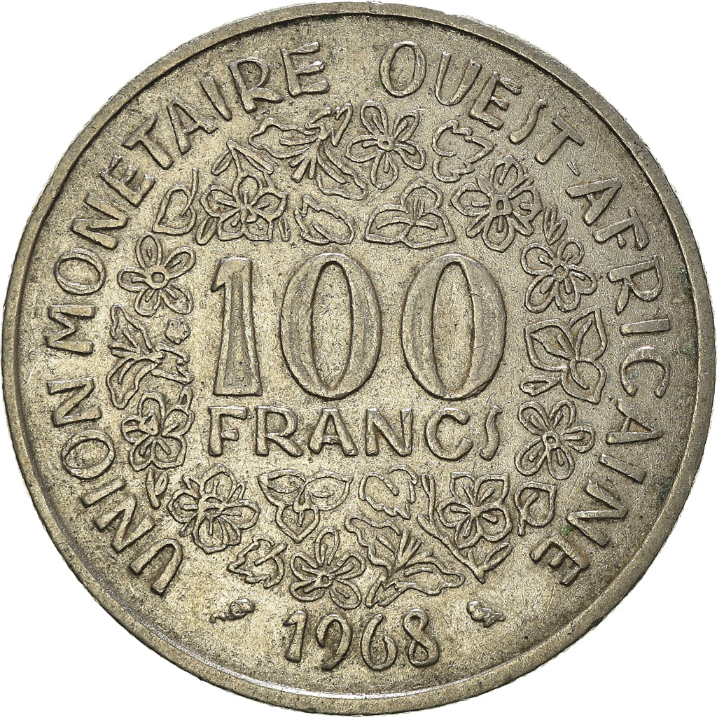 Moeda, Estados da África Ocidental, 100 Francs, 1968