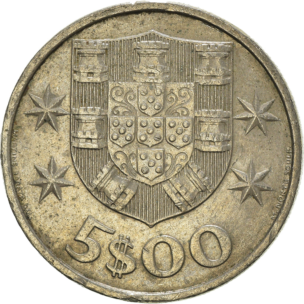 Moneta, Portogallo, 5 Escudos, 1982