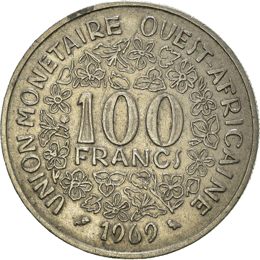 Moeda, Estados da África Ocidental, 100 Francs, 1969