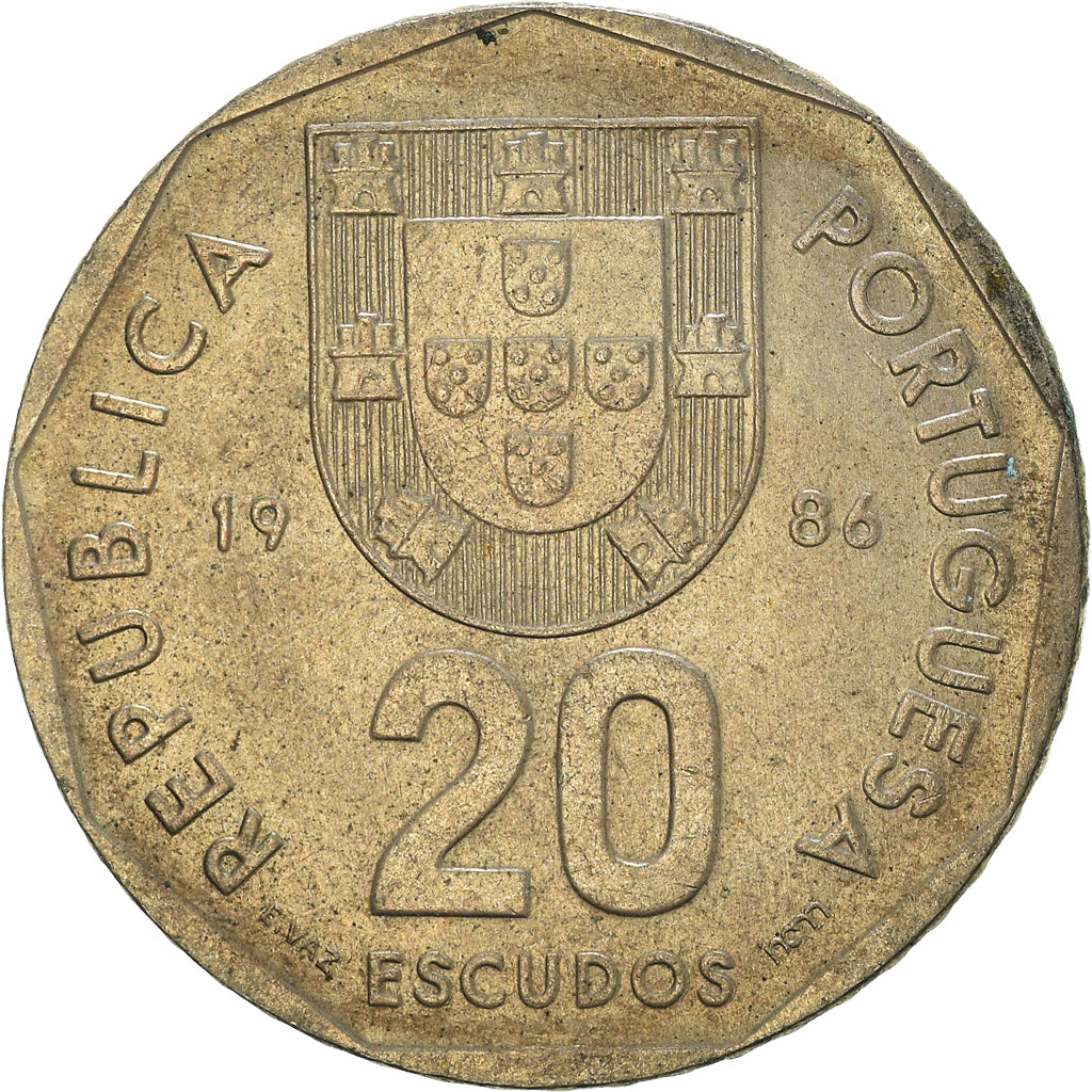 Moeda, Portugal, 20 Escudos, 1986