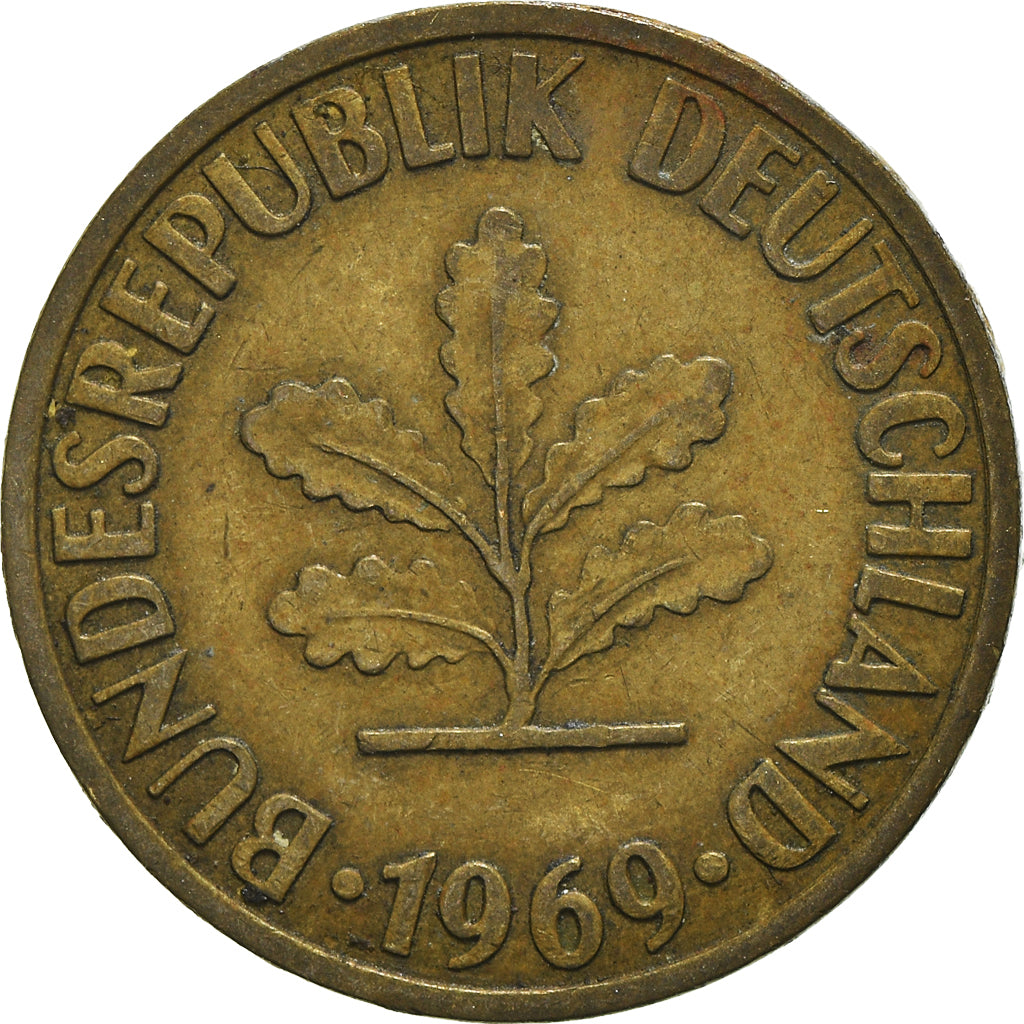 Moneda, ALEMANIA - REPÚBLICA FEDERAL, 10 Pfennig, 1969