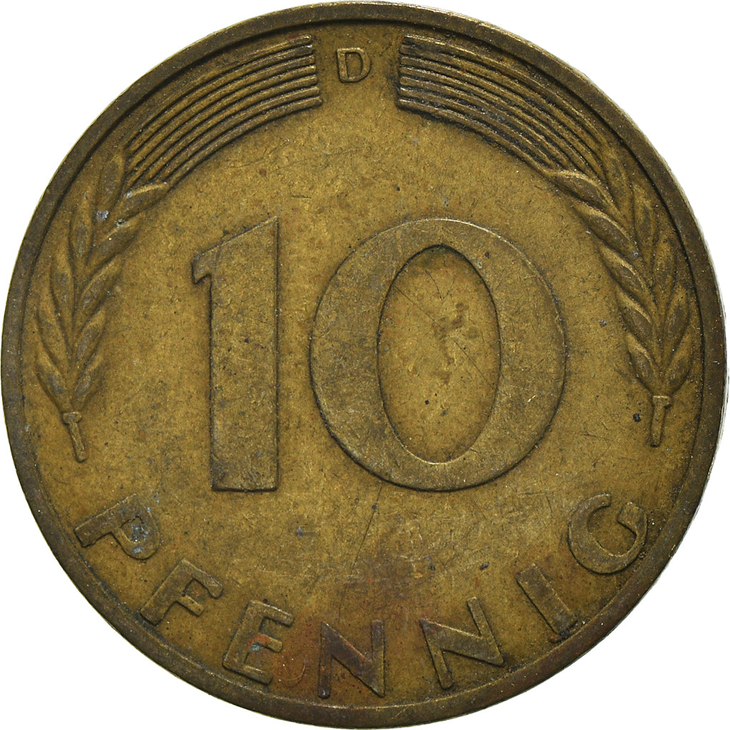 Moneda, ALEMANIA - REPÚBLICA FEDERAL, 10 Pfennig, 1969
