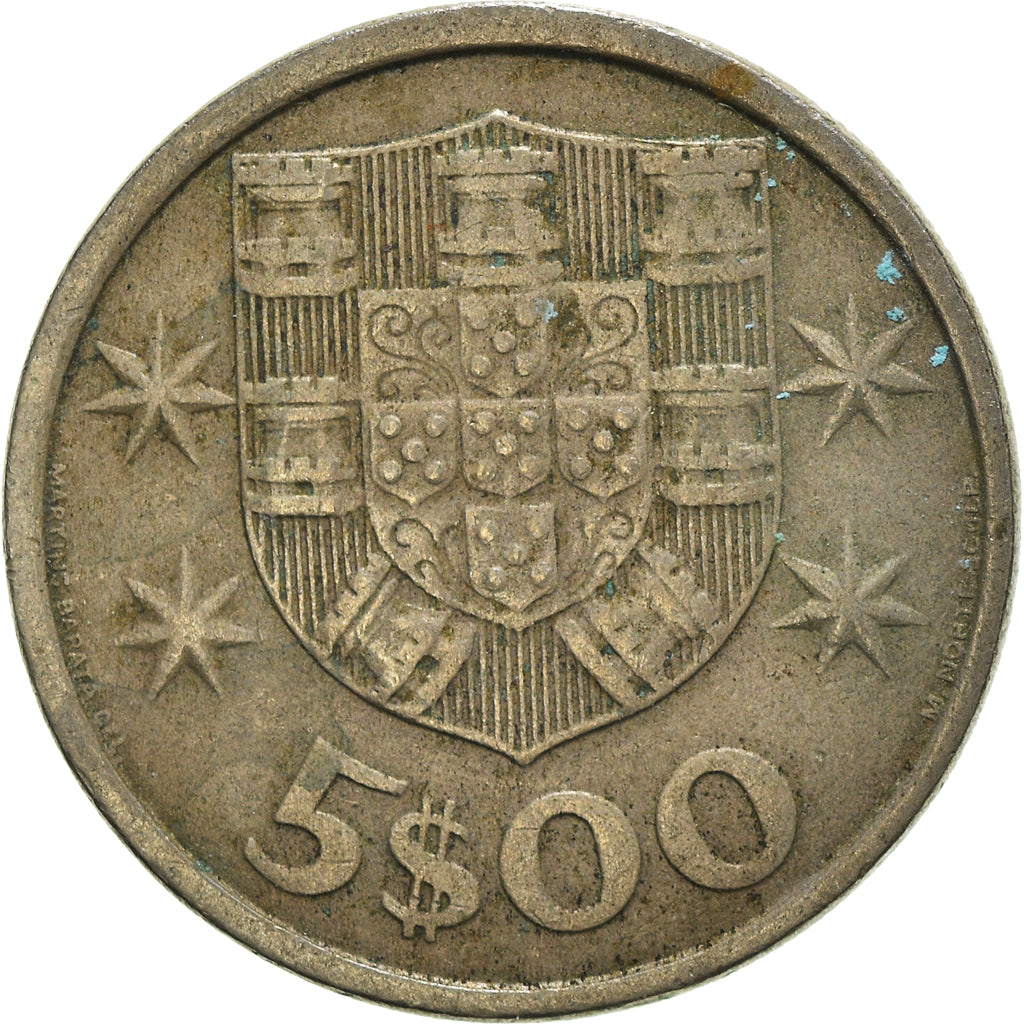Moneta, Portogallo, 5 Escudos, 1975