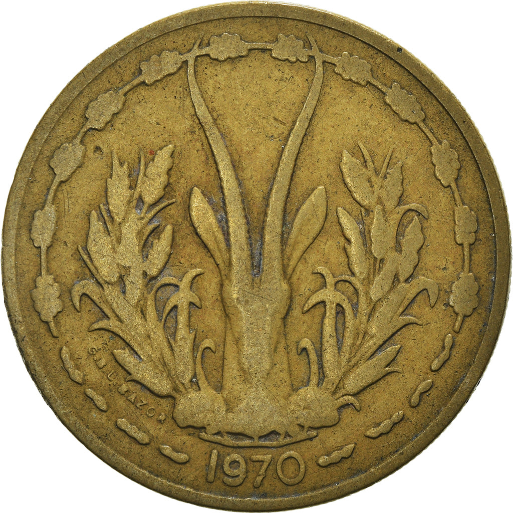 Moeda, Estados da África Ocidental, 25 Francs, 1970