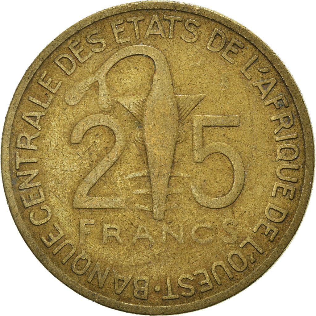 Moeda, Estados da África Ocidental, 25 Francs, 1970