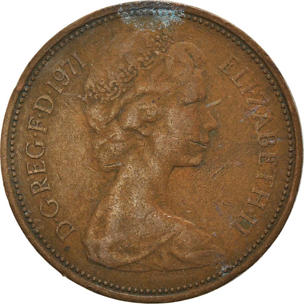 Monnaie, Grande-Bretagne, 2 New Pence, 1971