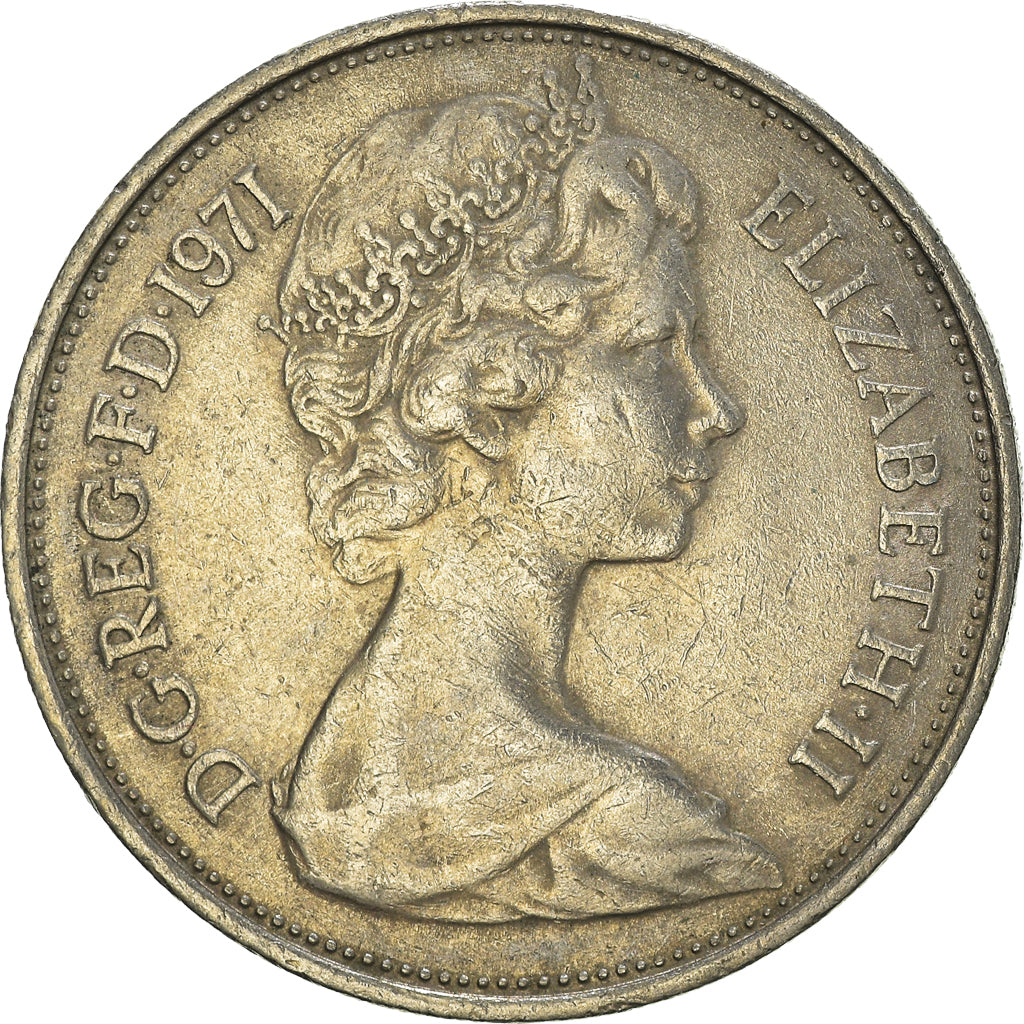 Coin, Great Britain, 10 New Pence, 1971