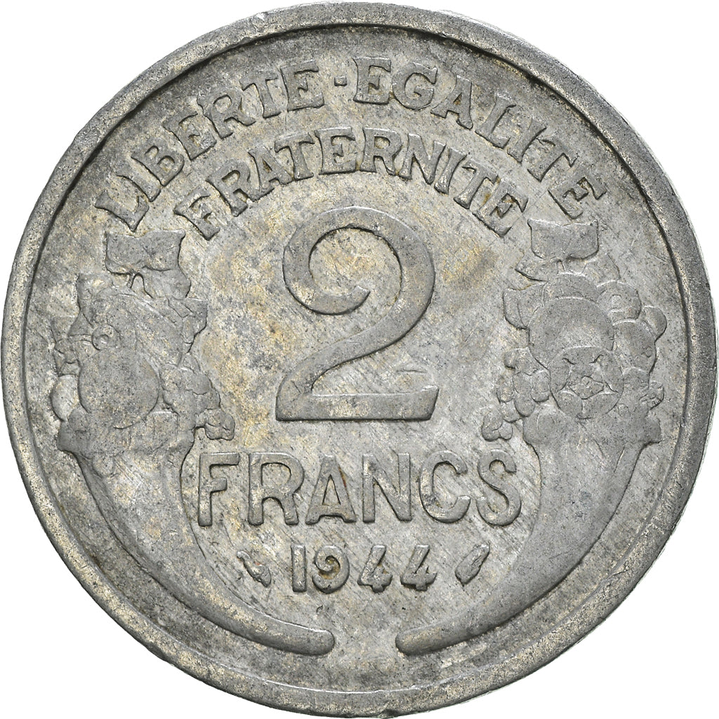 Moeda, França, 2 Francs, 1944