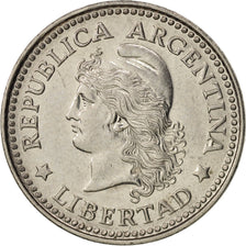 Argentina, 10 Centavos, 1957, AU(55-58), Nickel Clad Steel, KM:54