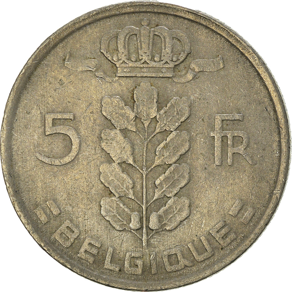 Monnaie, Belgique, 5 Francs, 5 Frank, 1972