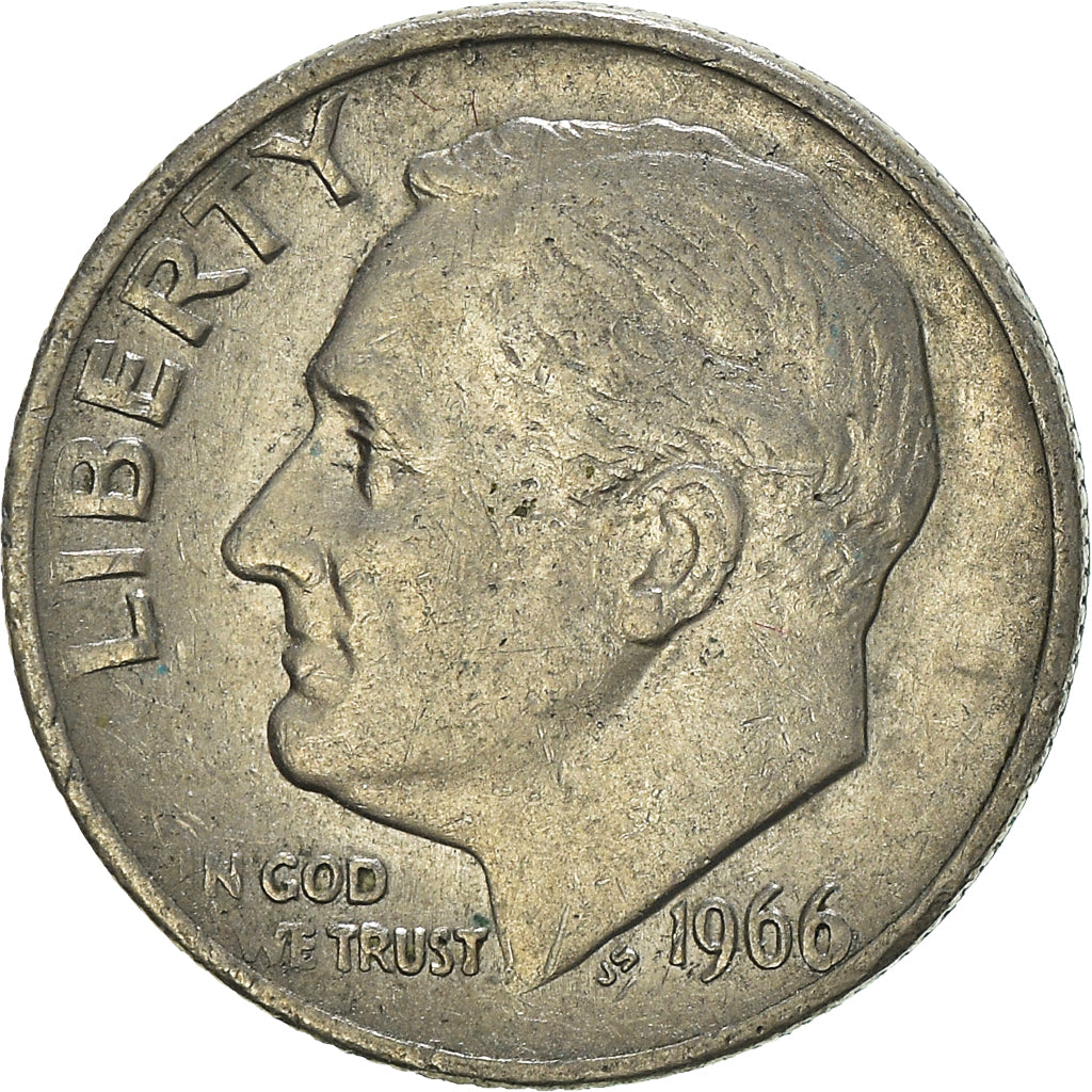 Moeda, Estados Unidos da América, Dime, 1966